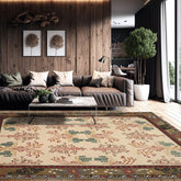 8' x10'  Olive Green Wine   Burnt Orange Color Hand Tufted Hand Made 100% Wool Transitional Oriental Rug